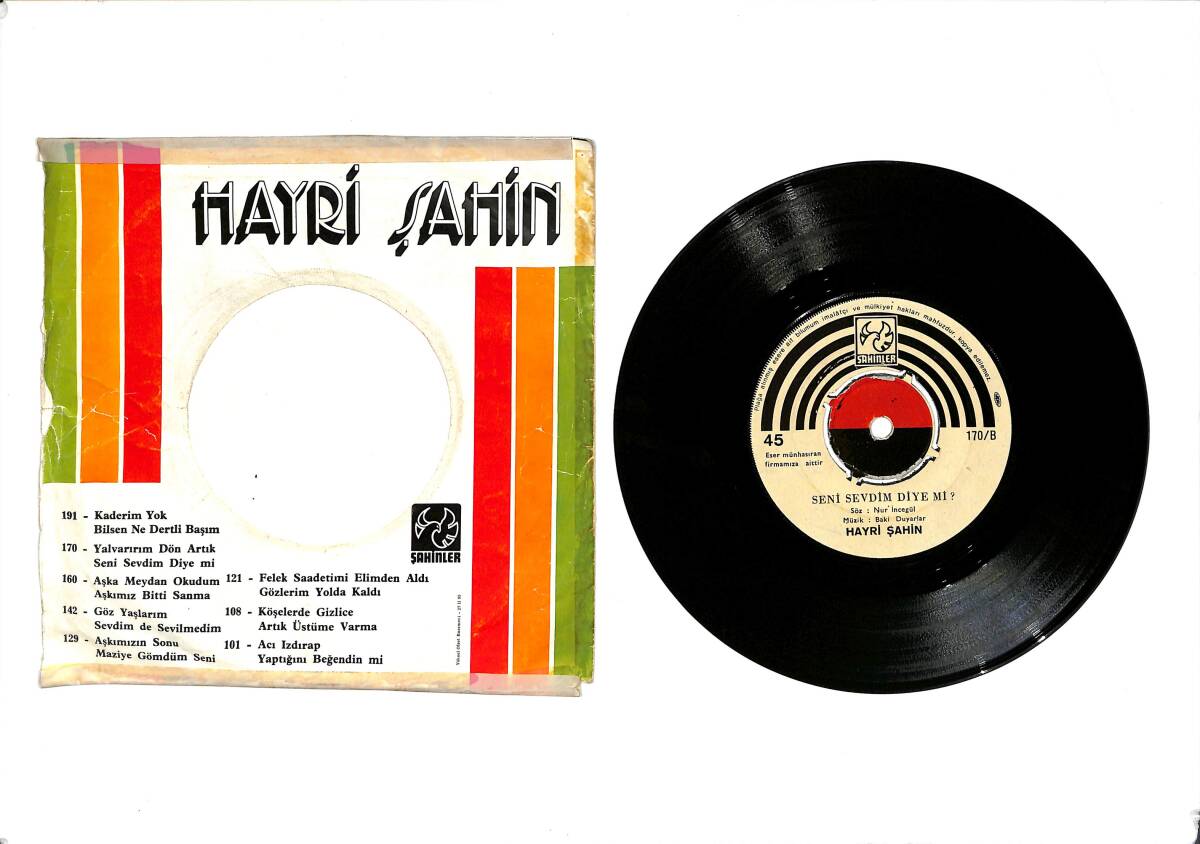 Hayri Şahin – Yalvarırım Dön Artık & Seni Sevdim Diye Mi 45′lik Plak (10/7.5) PLK27389 - 2