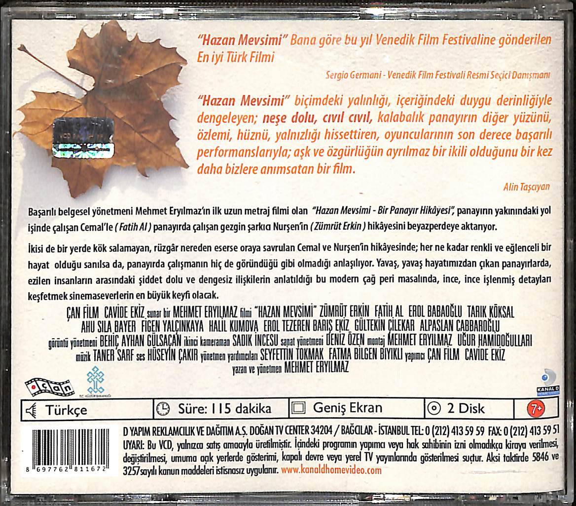 Hazan Mevsimi: Bir Panayır Hikayesi (2008) Orijinal VCD Film VCD28276 - 2
