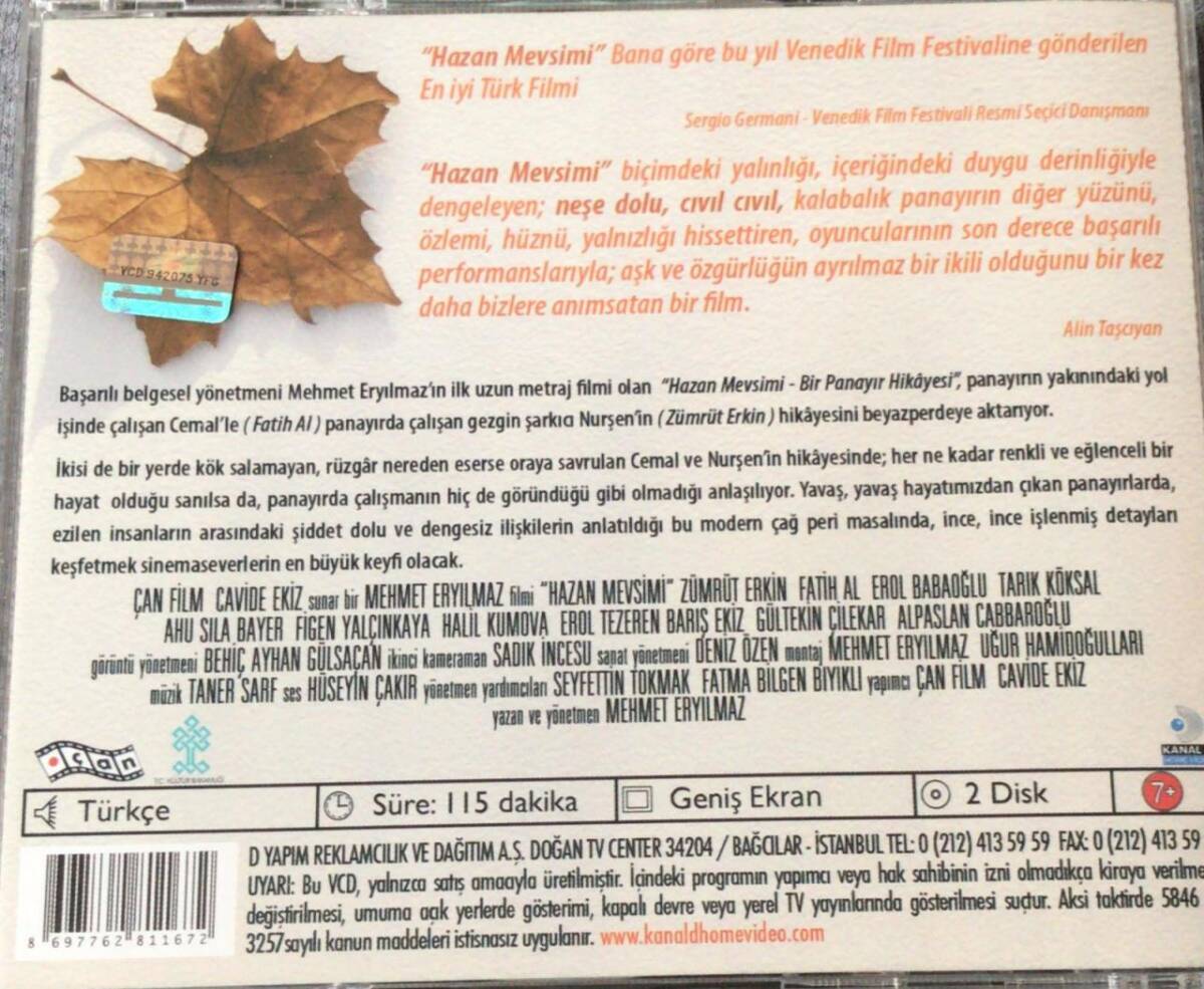 Hazan Mevsimi VCD Film VCD7816 - 2