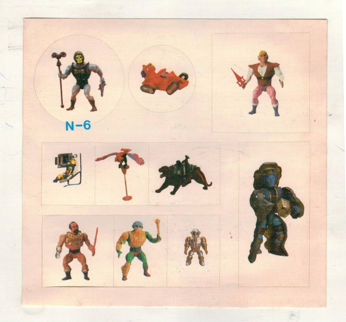 He-Man ve Masters of the Universe – 1980’ler Orijinal Vintage Sticker Sayfası “Nadir STKR3 - 3