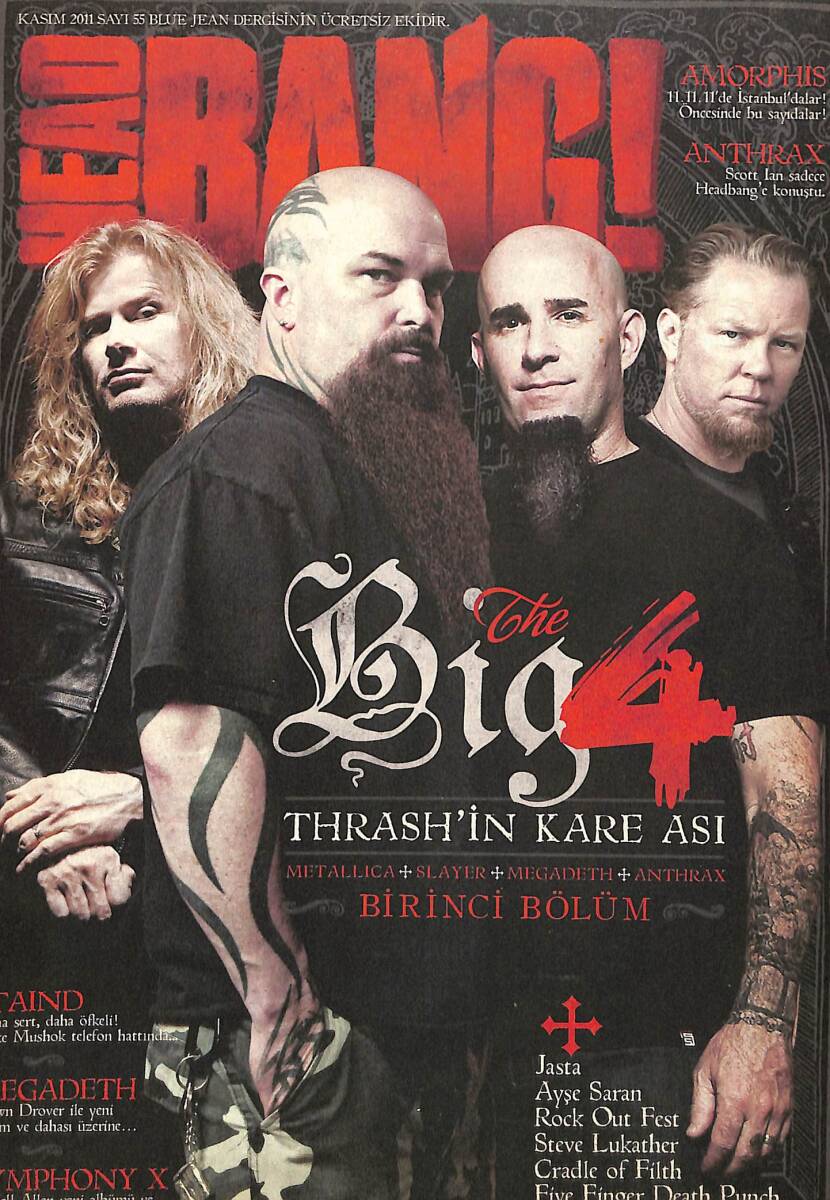 Head Bang Dergisi Kasım 2011 Sayı:55 – Stain- Megadeth – Ayşe Saran – Steve Lukather – Five Finger Death Punch NDR101972 - 1