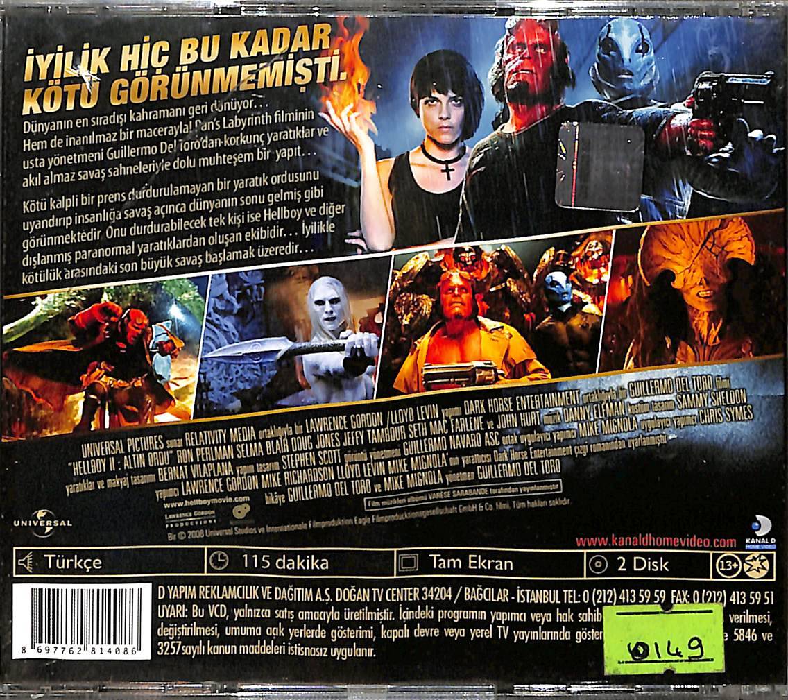 Hellboy II: Altın Ordu (2008) Orjinal VCD Film VCD28928 - 2