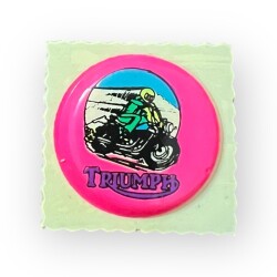 Helvacıoğlu 1980s Trıumph Motosiklet Kabartma Sticker AOB6110 - Gökçekoleksiyon