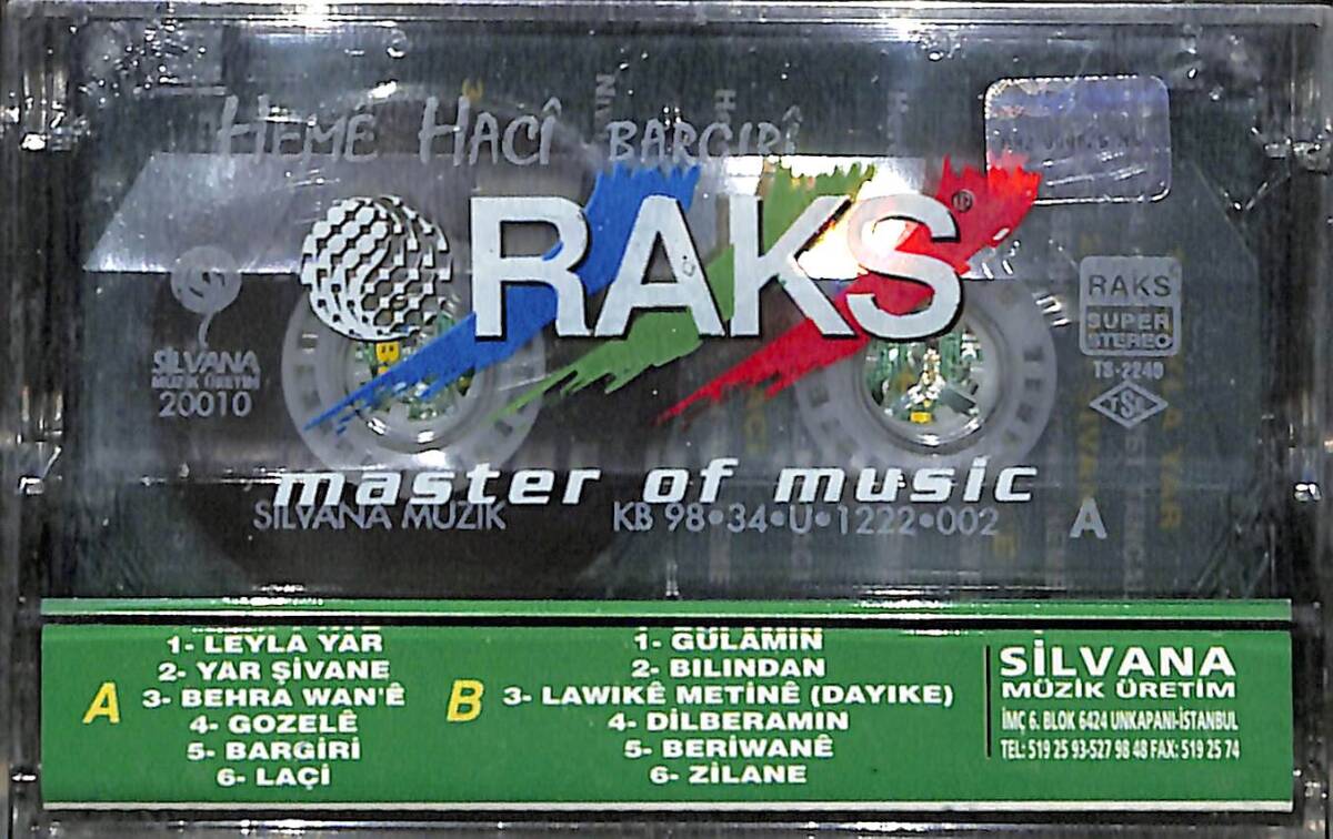 Hemê Hacî - Bargırî Orijinal Kaset (SIFIR) * Silvana Müzik Üretim / Raks - 1998 * KST31258 - 2