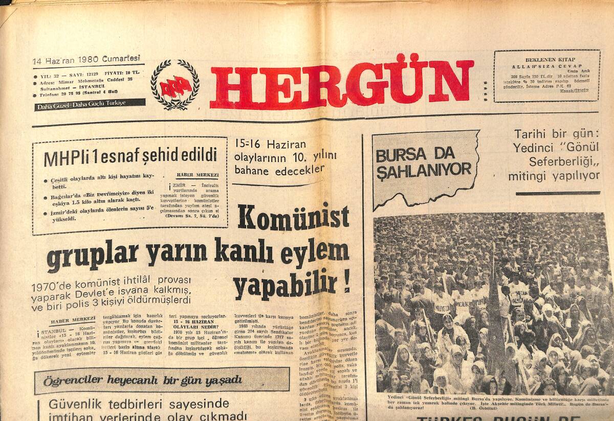 Her Gün Gazetesi 14 Haziran 1980 - Bursa Da Şahlanıyor - Dede Korkut Filminin Galası Yapıldı GZ152629 - 1