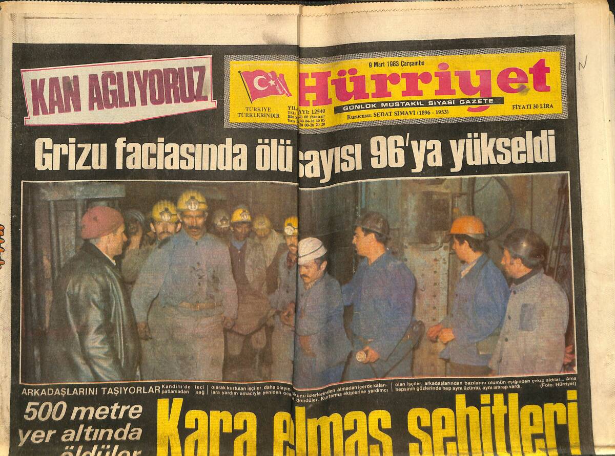 Her Gün Gazetesi 9 Mart 1983 - Kara Elmas Şehitleri - Futbola Play- Off Sistemi Geliyor! - Bedavacılar İçin Beşiktaş İhbarda Bulundu! GZ142215 - 1