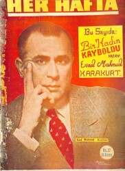 Her Hafta - Cumartesi Günleri Çıkan Haftalık Magazin Sayı 27 3 Ocak 1948 - Kapak Esad Mahmud Karakurt NDR82511 - Gökçekoleksiyon