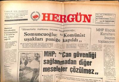 Hergün Gazetesi 1 Aralık 1979 - Meryemanada Hacı ! Olan Papa Gitti GZ103662 - 1