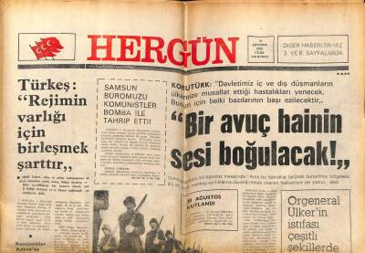 Hergün Gazetesi 10 Aralık 1979 - Türkeş Komünizmin Metodu Anarşidir GZ66462 - 1