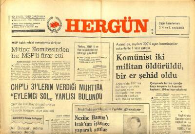 Hergün Gazetesi 10 Eylül 1980 - MSP Hakkındaki Soruşturma Sürüyor GZ104149 - 1