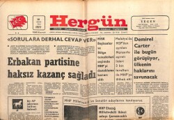 Hergün Gazetesi 10 Mayıs 1977 - Necmettin Erbakan Partisine Haksız Kazanç Sağladı GZ103674 - 1