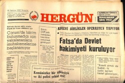 Hergün Gazetesi 10 Temmuz 1980 - Fatsada Devlet Hakimiyeti Kuruluyor GZ72472 - 1
