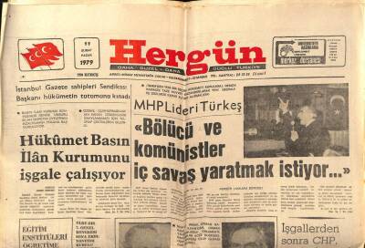 Hergün Gazetesi 11 Şubat 1979 - Kızıl Çin Büyük Bir Hızla Silahlanmaya Başladı GZ82530 - 1