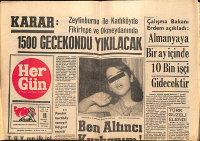 Hergün Gazetesi 11 Temmuz 1968 - Bağdat Caddesi Ölüm Saçıyor GZ83136 - 1