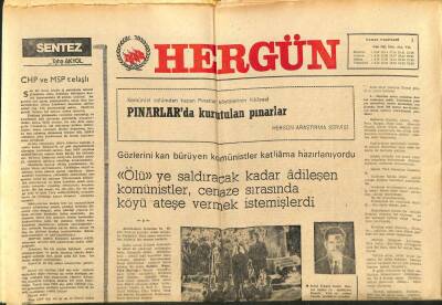 Hergün Gazetesi 12 Haziran 1980 - MSPnin Sol İle Dirsek Teması Artıyor GZ104045 - 1