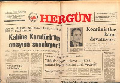 Hergün Gazetesi 12 Kasım 1979 - İran ABDden Teminat İstedi GZ103638 - 1