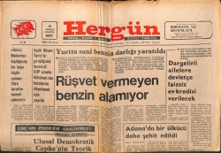 Hergün Gazetesi 13 Ağustos 1977 - Rüşvet Vermeyen Benzin Alamıyor GZ103692 - 2