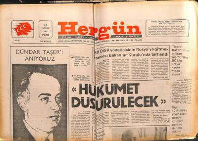 Hergün Gazetesi 13 Haziran 1978 - Hükümet Düşürülecek GZ103721 - 1