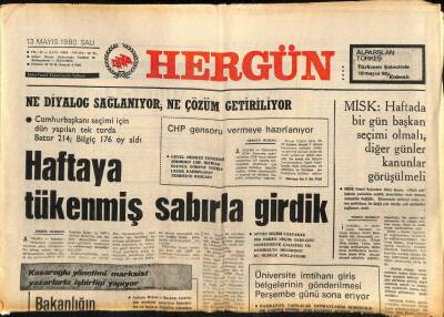 Hergün Gazetesi 13 Mayıs 1980 - Libya Elçiliği Libyalılar Tarafından İşgal Edildi GZ87663 - 1