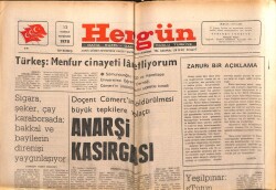 Hergün Gazetesi 13 Temmuz 1978 - Anarşi Kasırgası GZ103718 - 2