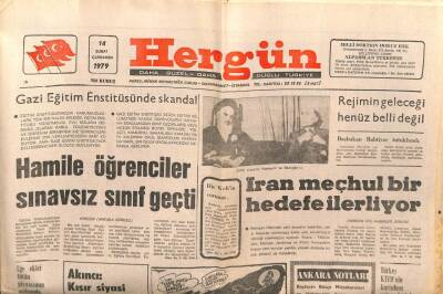 Hergün Gazetesi 14 Şubat 1979 - İran Meçhul Bir Hedefe İlerliyor GZ103603 - 2