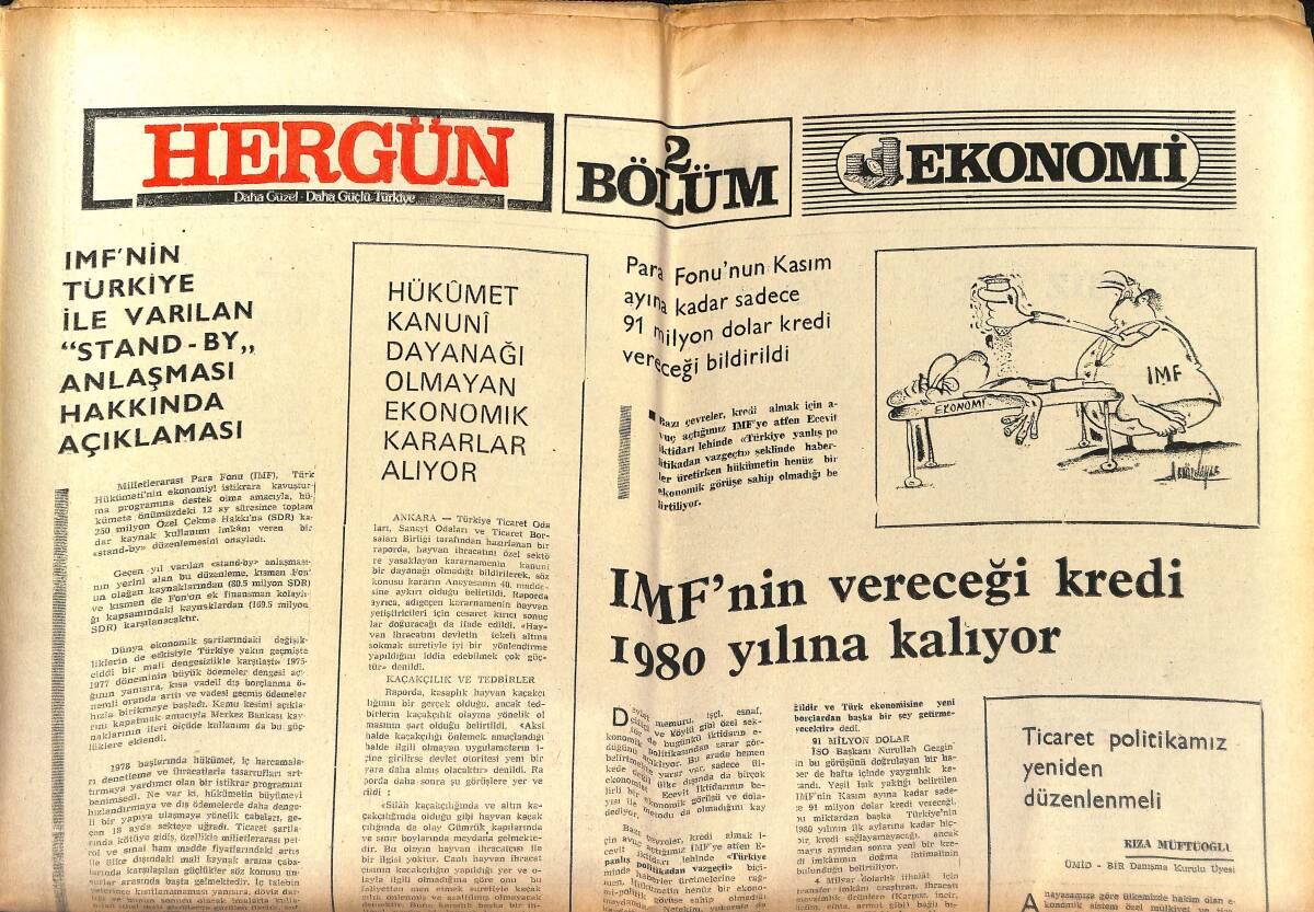 Hergün Gazetesi 15 Ağustos 1979 - Altı Gün Savaşı Ve El Fetih - Boğaziçi Köprüsü Polisinin Dramı GZ149292 - 1