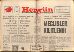 Hergün Gazetesi 16 Aralık 1978 - Meclisler Kilitlendi GZ66350 - 2