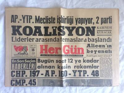 Hergün Gazetesi 16 Ekim 1961 - İşçiler , İstanbuldan Hiçbir Milletvekili Çıkaramadılar GZ73378 - 1