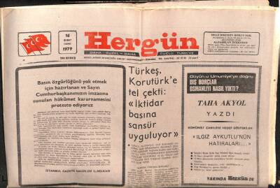Hergün Gazetesi 16 Şubat 1979 - İranda İktidar Kavgası 700 Ölü GZ103601 - 1
