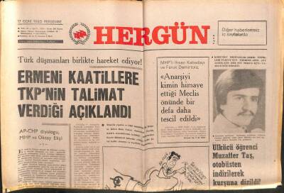 Hergün Gazetesi 17 Ocak 1980 - Ermeni Katillere TKPnin Talimat Verdiği Açıklandı GZ103735 - 1