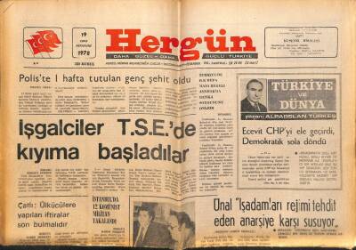 Hergün Gazetesi 19 Ekim 1978 - İşgalciler TSEde Kıyıma Başladı GZ66439 - 2