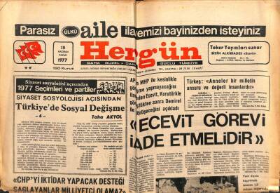 Hergün Gazetesi 19 Haziran 1977 - Sebze Ve Meyve Fiyatları Halkın Alım Gücünü Aştı GZ103716 - 2