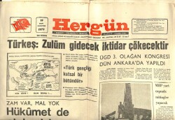 Hergün Gazetesi 19 Mart 1979 - Türkeş Zulüm Gidecek İktidar Çökecektir GZ102269 - 1