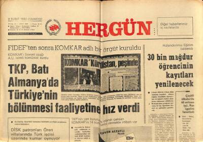 Hergün Gazetesi 2 Şubat 1980 - İspanyanın Guatemala Elçiliği Basıldı , Çıkan Yangında 40 Kişi Öldü GZ87264 - 1