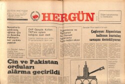 Hergün Gazetesi 20 Ocak 1980 - Çin Ve Pakistan Orduları Alarma Geçirildi GZ103738 - 1
