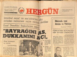 Hergün Gazetesi 20 Şubat 1980 - İstanbul Esnaf Ve Sanatkarları Biz Ortadan Kalkarsak Rejim Yıkılır dediler GZ72305 - 1