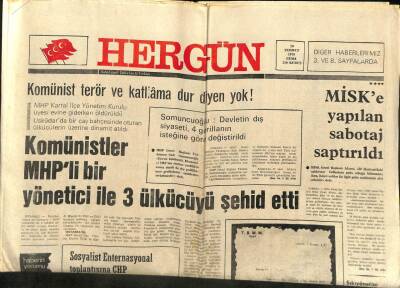 Hergün Gazetesi 20 Temmuz 1979 - MSP Beyoğlu Başkanı 5 Gündür Kayıp GZ104020 - 1