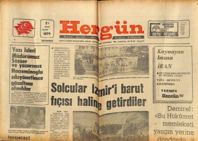 Hergün Gazetesi 21 Ocak 1979 - Ülkücü Öğretmen Akif Bekiroğlunun Kaatili Serbest Bırakıldı GZ87257 - 1