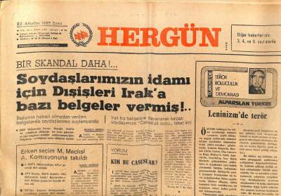 Hergün Gazetesi 22 Ağustos 1980 - Bir Sovyet Nükleer Denizaltısı Pasifikte Yanıyor ! GZ72445 - 2