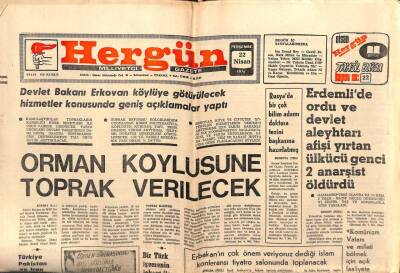 Hergün Gazetesi 22 Nisan 1976 - Libya 1200 Türkü İşsiz Bıraktı GZ103695 - 2
