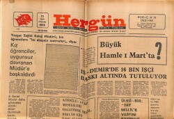Hergün Gazetesi 23 Şubat 1978 - Tekel Deposunu Soyanlar , Bekçiyi Öldürdü GZ72454 - 1