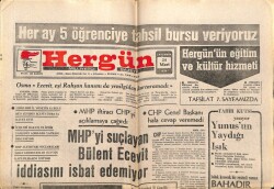 Hergün Gazetesi 24 Mart 1976 - MHPyi Suçlayan Bülent Ecevit İddiasını İspat Edemiyor GZ66302 - 2