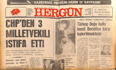 Hergün Gazetesi 24 Nisan 1979 - CHPden 3 Milletvekili İstifa Etti GZ103676 - 2