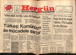 Hergün Gazetesi 24 Ocak 1977 - Korkut Özal Hakkında 2 Milyon Liralık Tazminat Davası Açıldı GZ72466 - 1