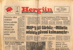 Hergün Gazetesi 24 Ocak 1978 - MHPli Ali Gürbüz Milletin Adalete Güveni Kalmamıştır GZ66441 - 1