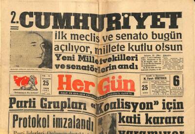 Hergün Gazetesi 25 Ekim 1961 - Başgil Adaylıktan Çekildi GZ114522 - 1