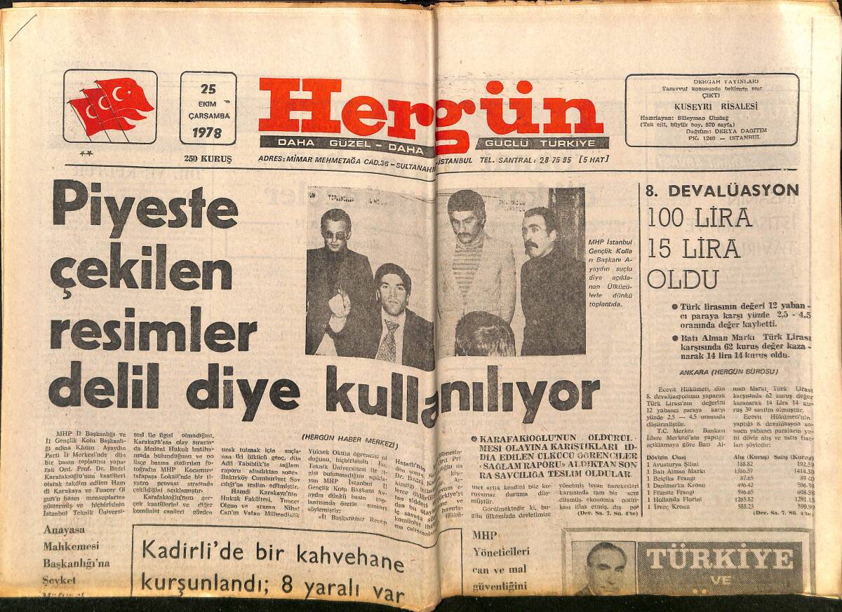 Hergün Gazetesi 25 Ekim 1978 - Nazım Hikmet'çilere Ve Aşırı Solculara Cesaret Veren Ecevit'ti - Türkiye Kupasında 28 Takım GZ151778 - 1