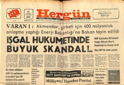 Hergün Gazetesi 25 Haziran 1977 - İşgal Hükümetinde Büyük Skandal GZ66310 - 2