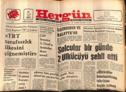 Hergün Gazetesi 25 Ocak 1977 - Solcular Bir Günde 2 Ülkücüyü Şehit Etti GZ72467 - 1