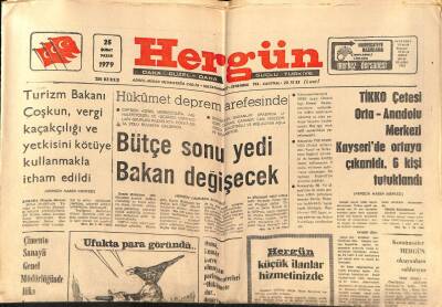Hergün Gazetesi 25 Şubat 1979 - Sovyetler Çini Yeniden Uyardı GZ82535 - 1
